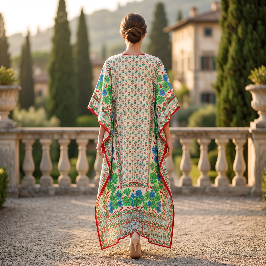 Free Size Farasha Kaftan Cotton 57" Long Jalabiya RN 746