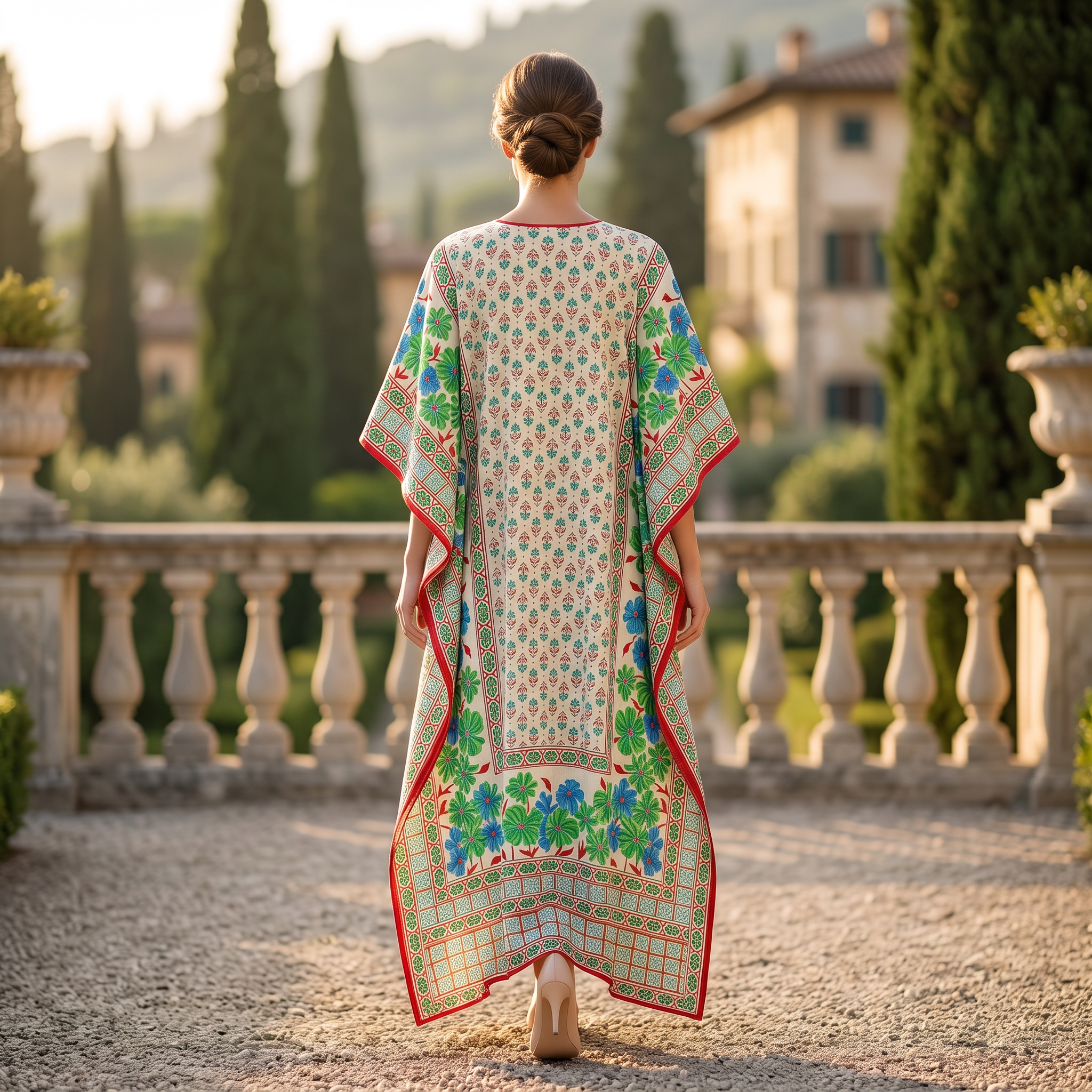 Free Size Farasha Kaftan Cotton 57" Long Jalabiya RN 746