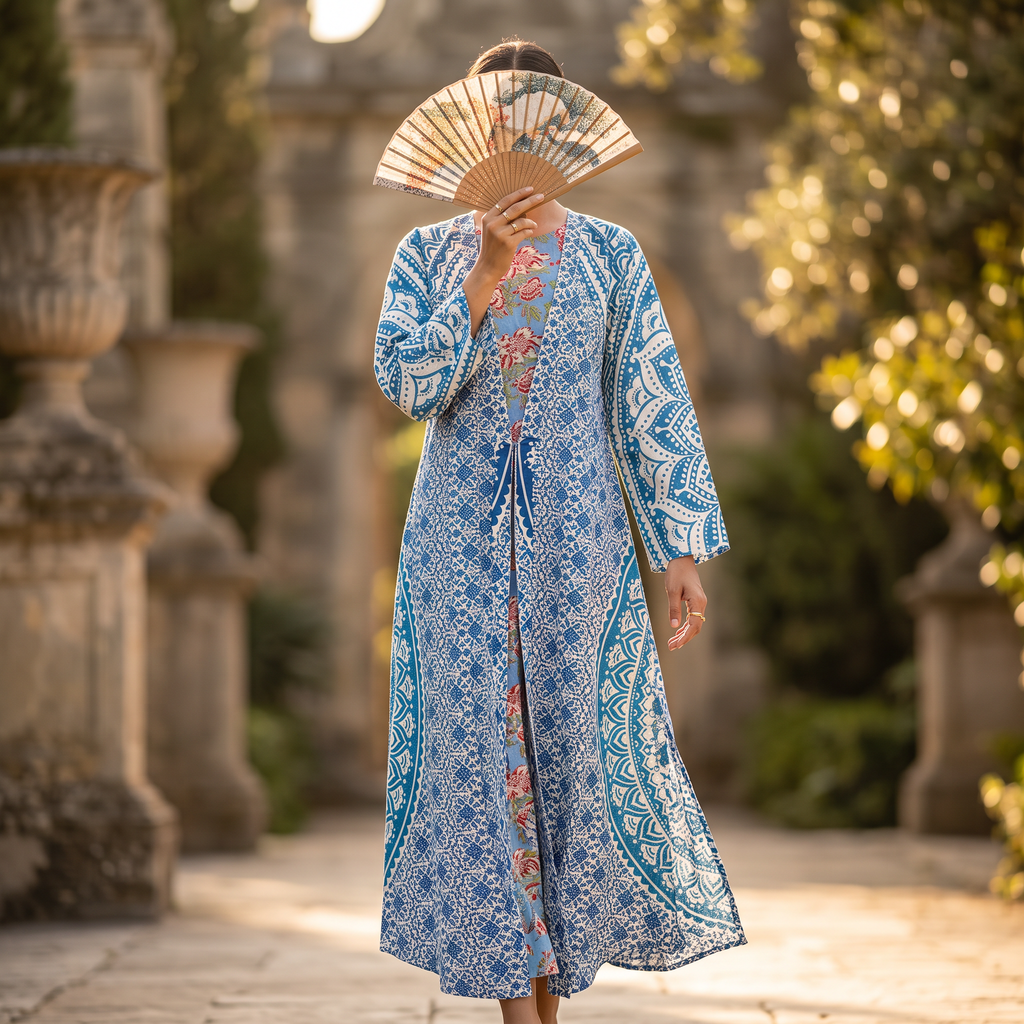 L-XL Cotton Abaya & Inner Set length 57” Long RN 440