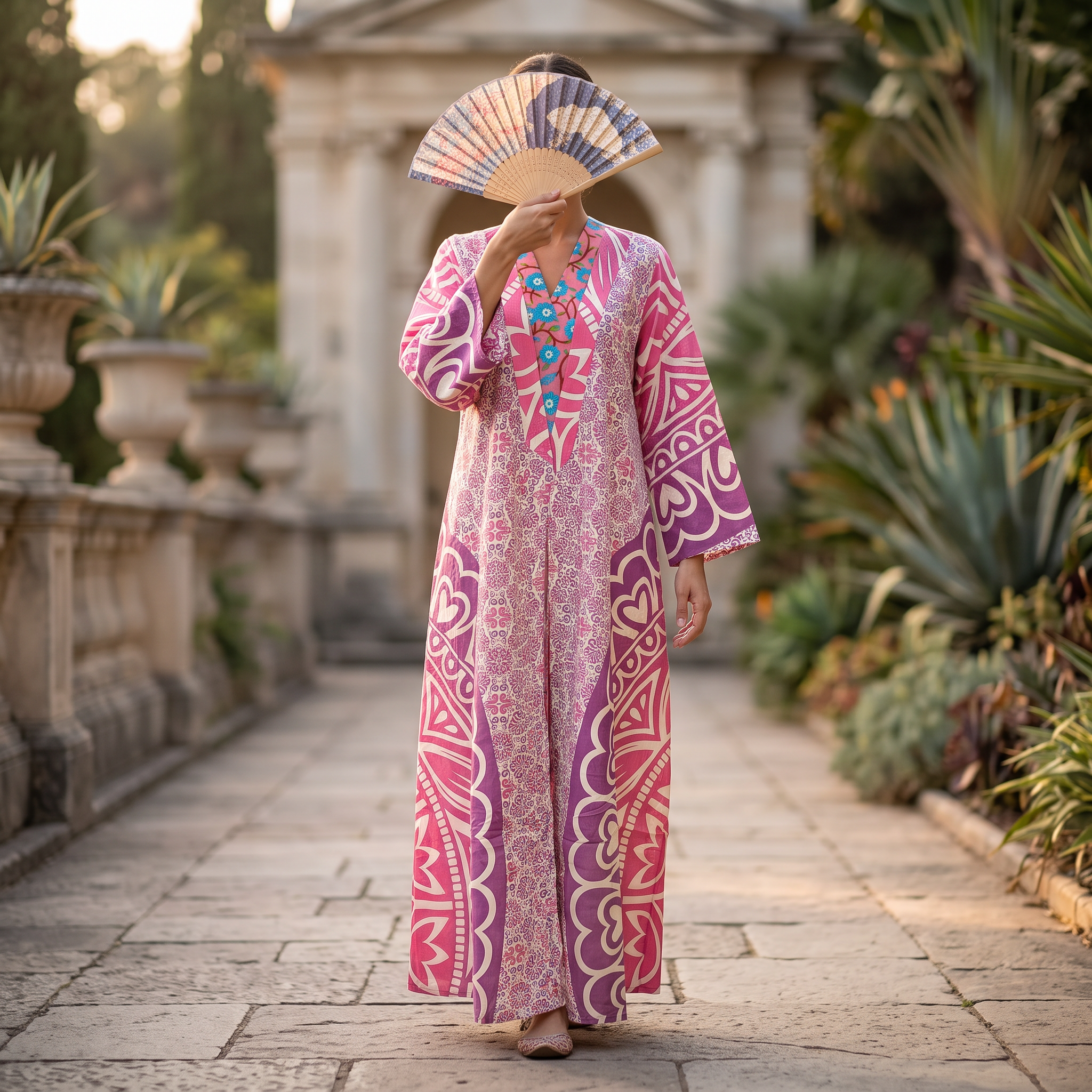 S-M Cotton Abaya & Inner Set length 57” Long RN 447