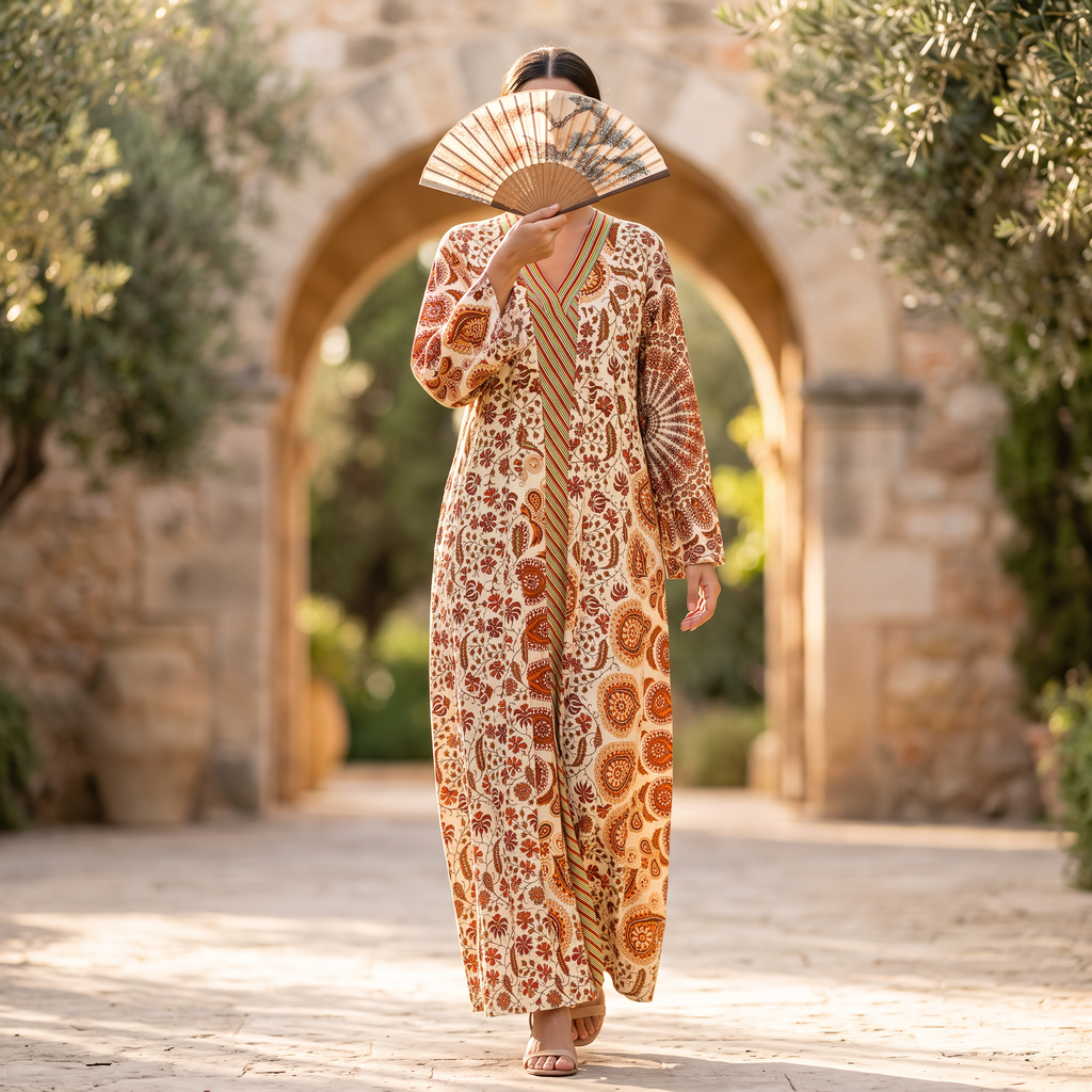 S-M Cotton Abaya & Inner Set length 57” Long RN 455