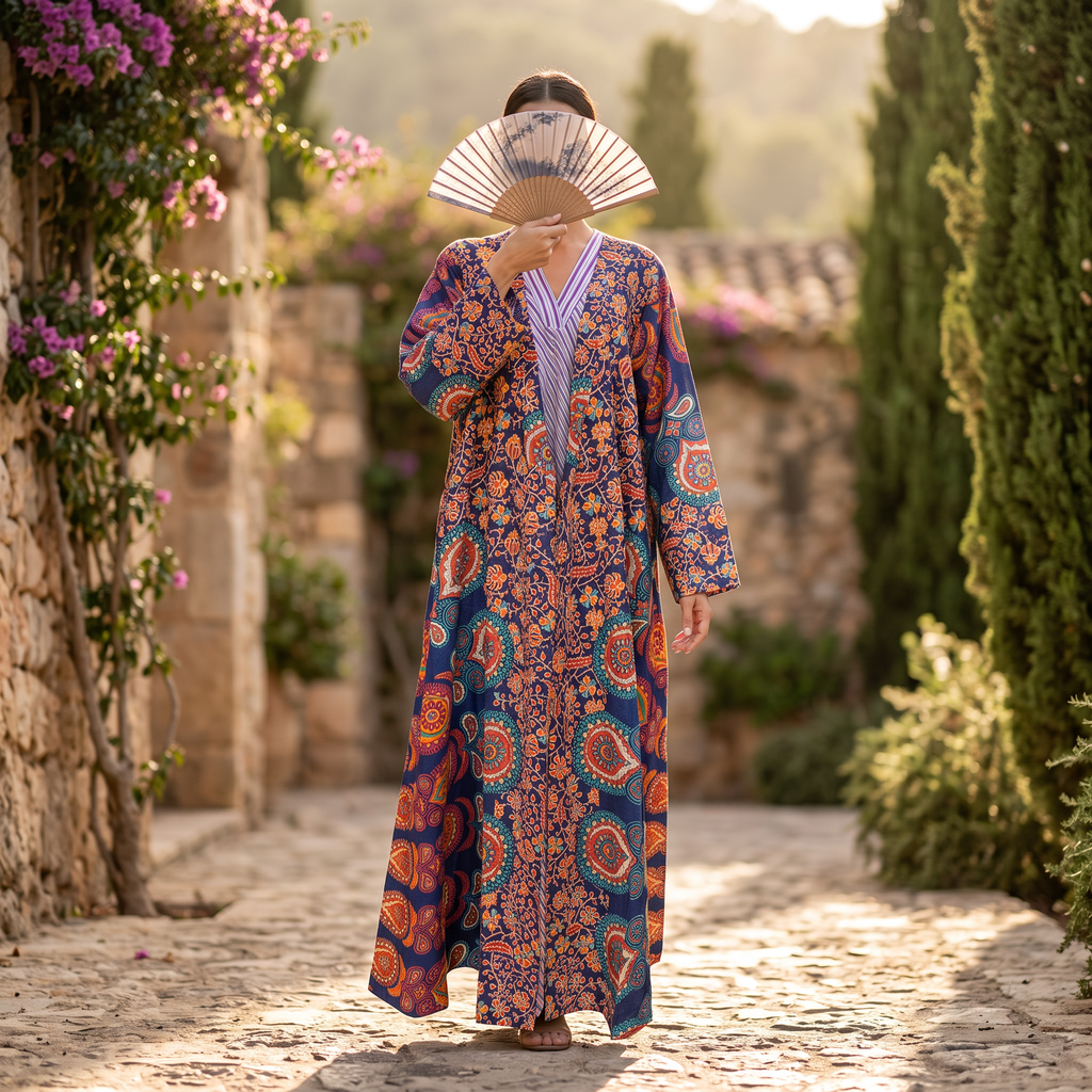 L-XL Cotton Abaya & Inner Set length 57” Long RN 460