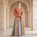 S/M Zayna Printed Cotton Dress 57" Long Jalabiya RN 08