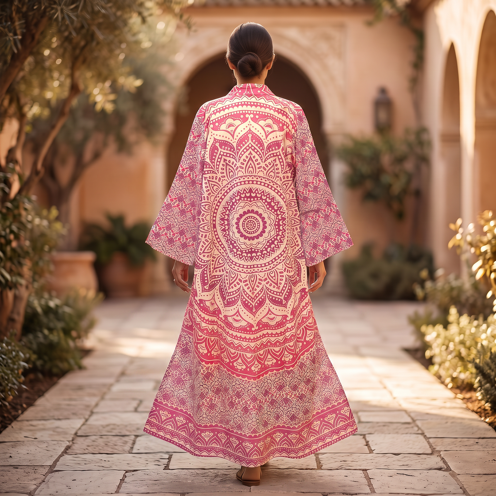 S-M Cotton Abaya & Inner Set length 57” Long RN 445