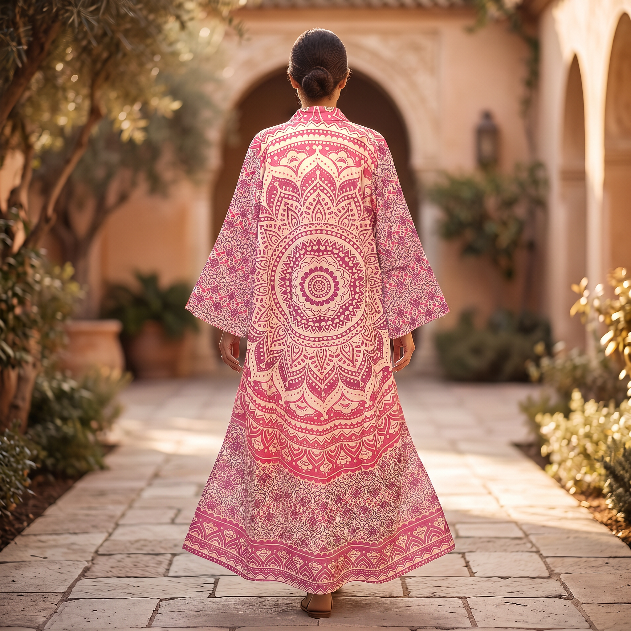 S-M Cotton Abaya & Inner Set length 57” Long RN 445