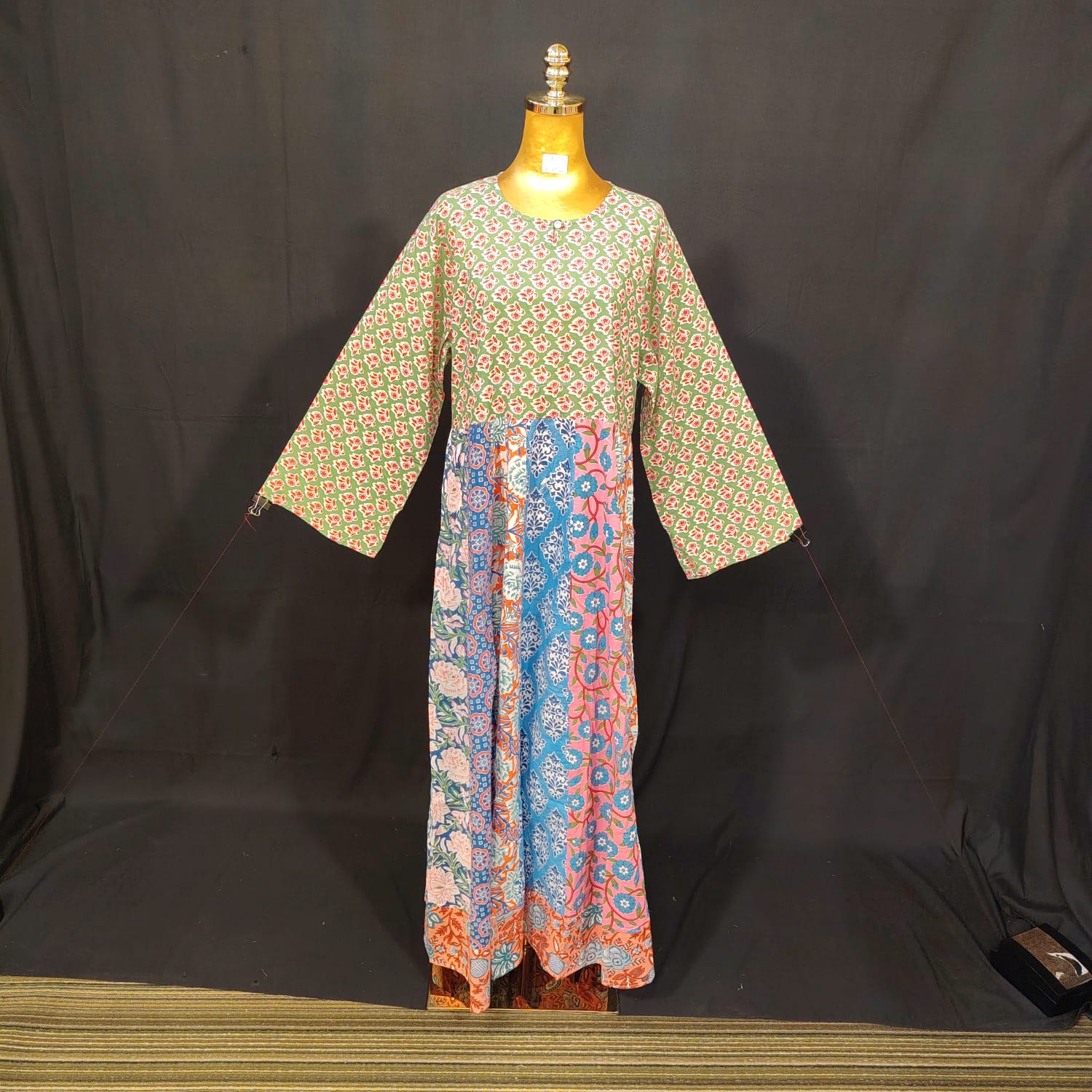 L-XL Special Cotton Printed Dress 57" Long Jalabiya