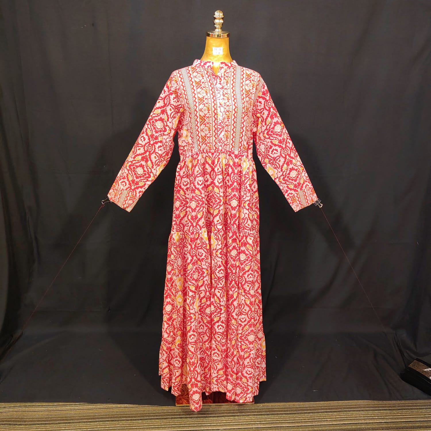 L-XL Safia Cotton Printed Dress 57" Long Jalabiya