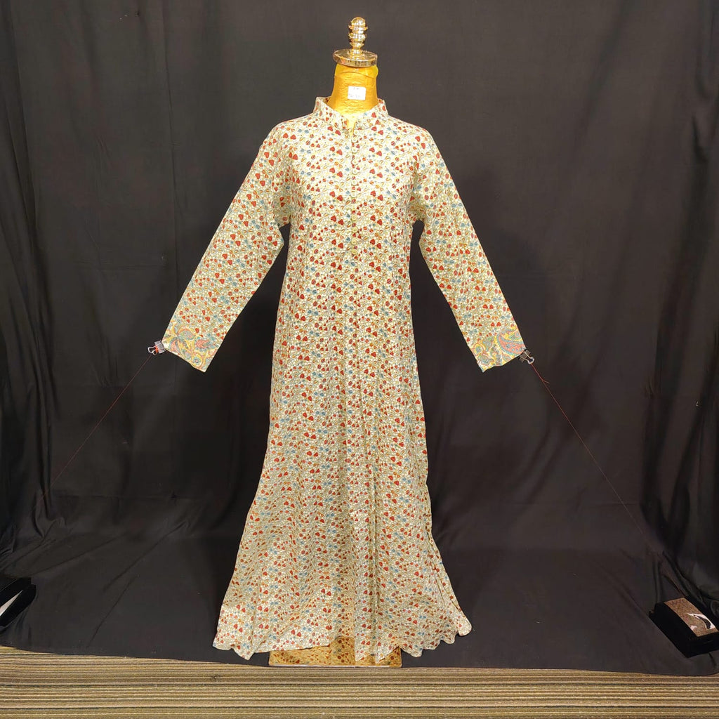 S-M Sofi Printed Cotton Dress 57" Long Jalabiya