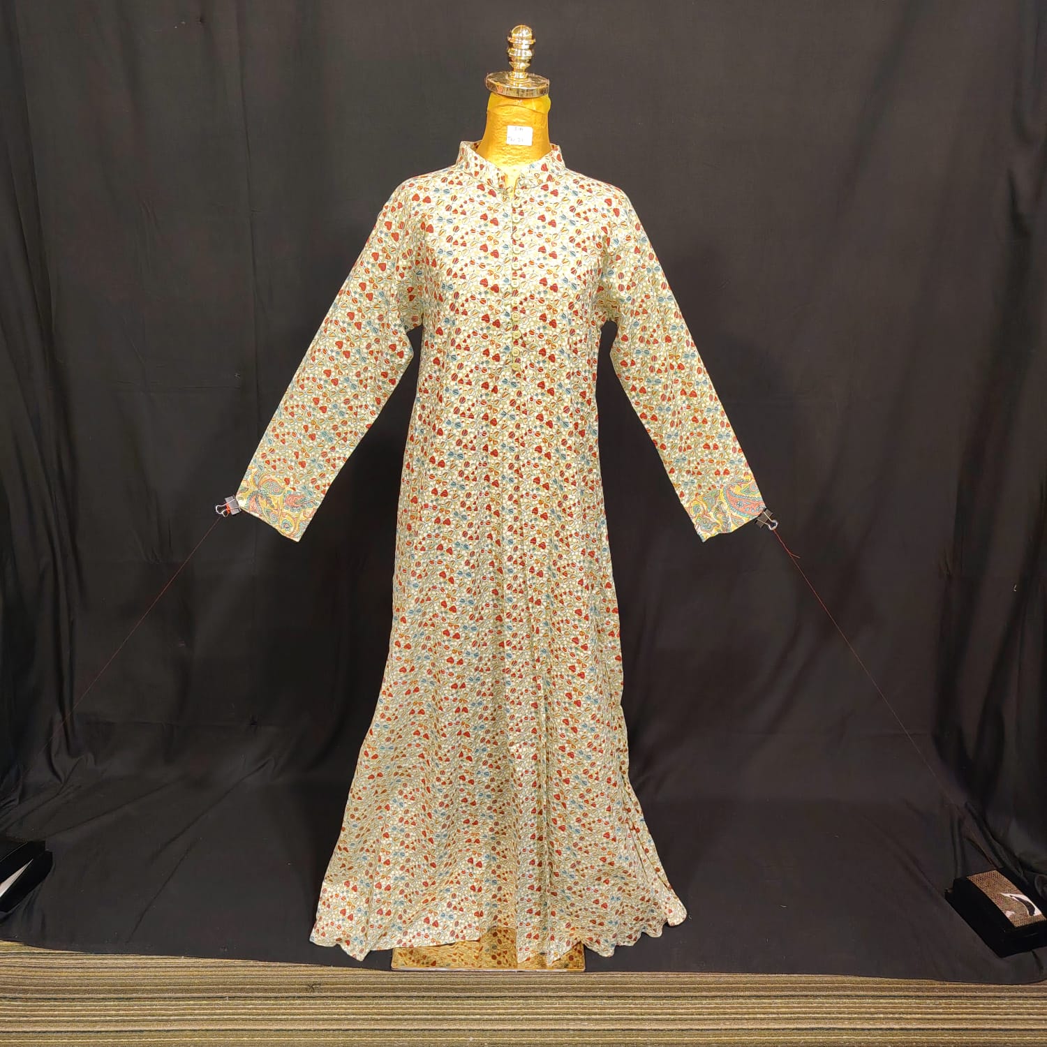 S-M Sofi Printed Cotton Dress 57" Long Jalabiya