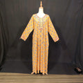 L-XL Special Cotton Printed Dress 57" Long Jalabiya