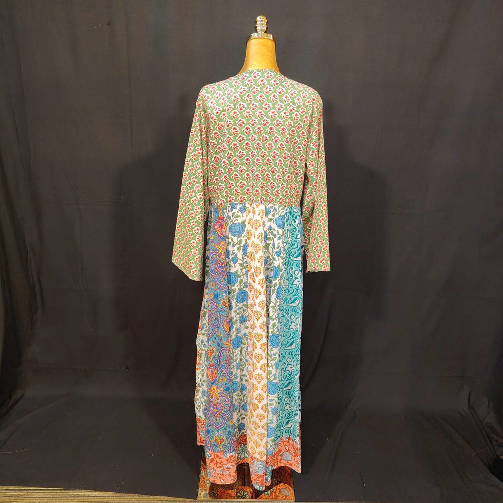 L-XL Special Cotton Printed Dress 57" Long Jalabiya