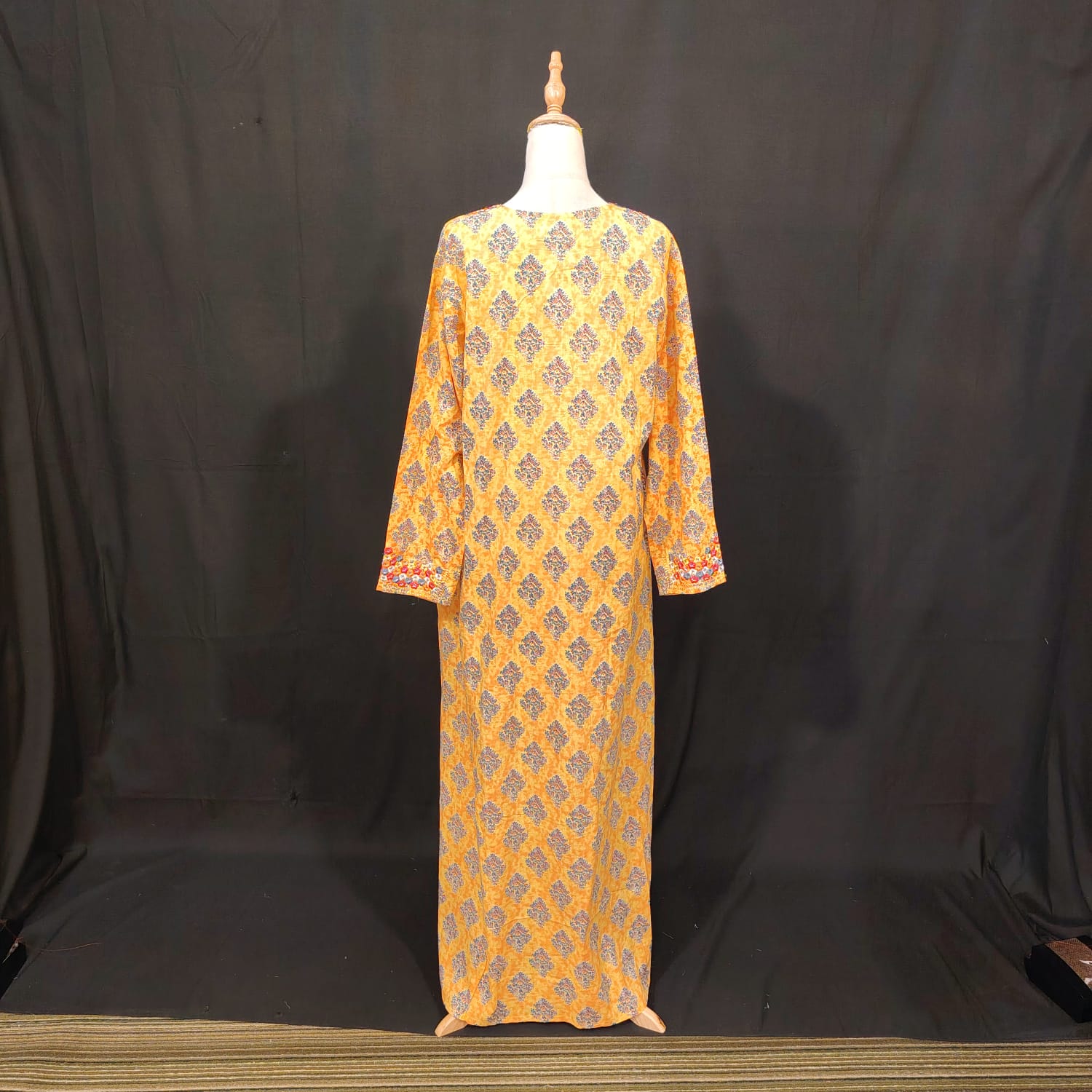 L-XL Special Cotton Printed Dress 57" Long Jalabiya
