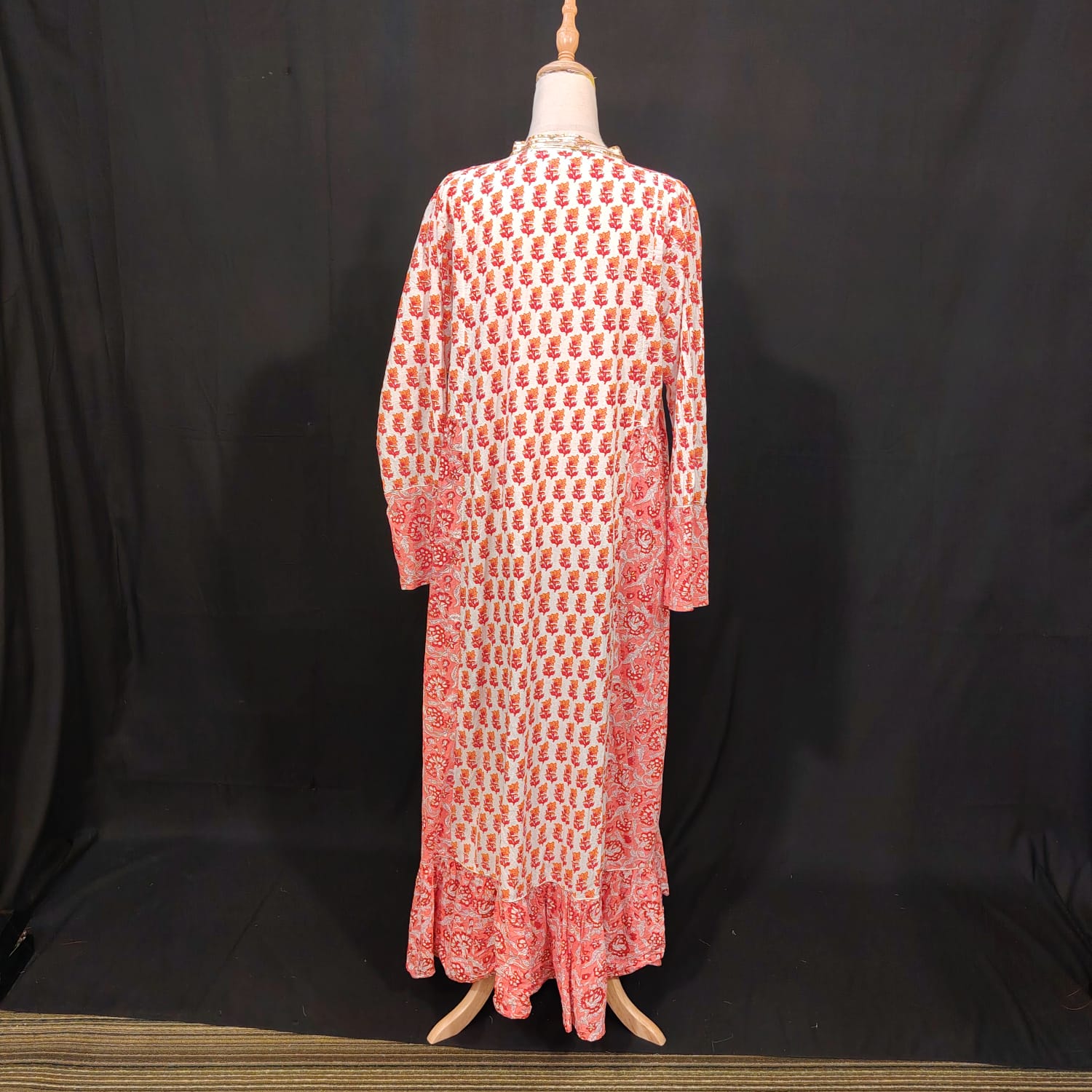 L-XL Safa Cotton Printed Dress 57" Long Jalabiya