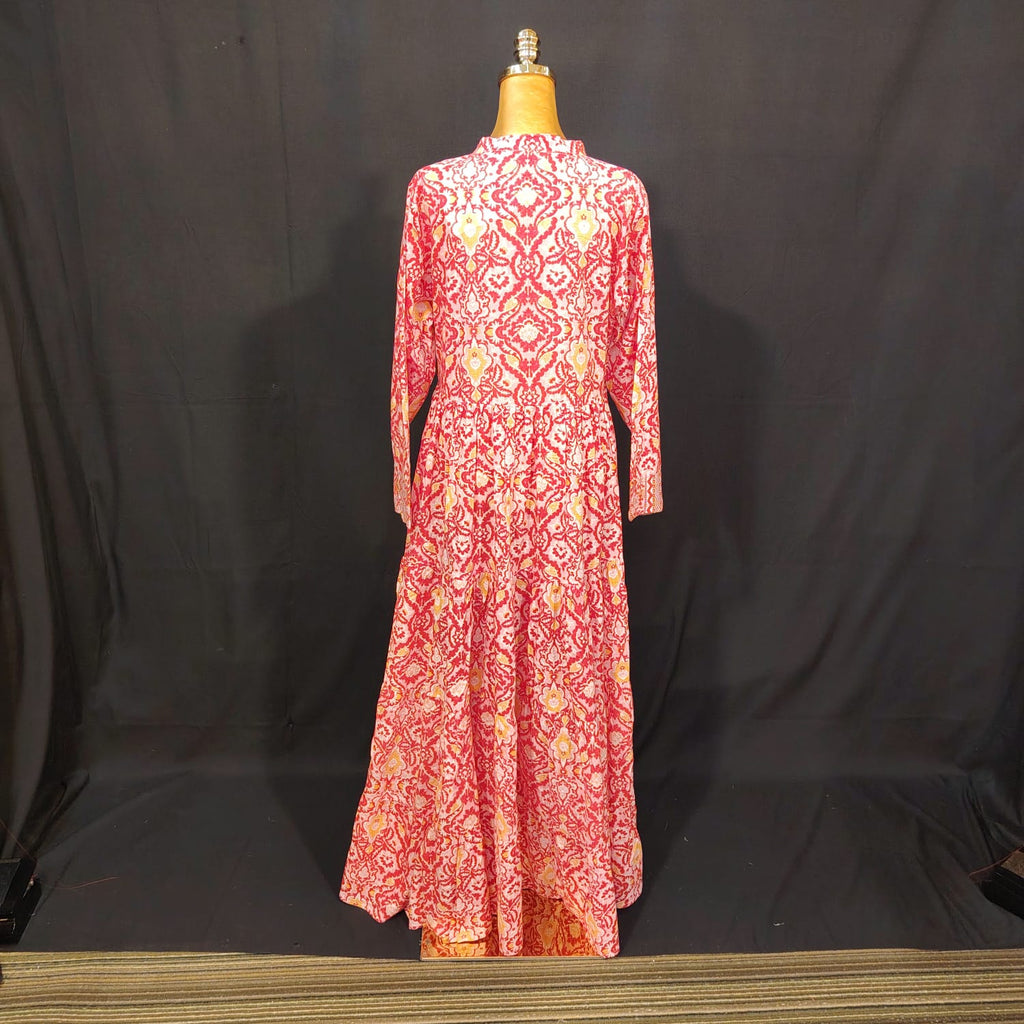 L-XL Safia Cotton Printed Dress 57" Long Jalabiya