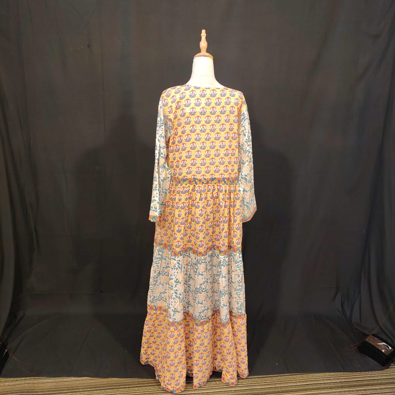 L-XL Sydney Cotton Printed Dress 57" Long Jalabiya