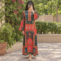 L/XL Crystal Silky Digital Kaftan Printed 55" Long Jalabiya