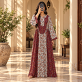 S/M Suf Crystal Printed Cotton Long Dress Jalabiya – 57