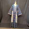 S-M Tulip Cotton Printed Dress 57" Long Jalabiya