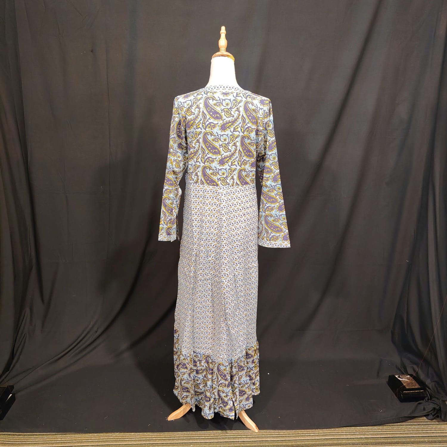 XS-S Tulip Cotton Printed Dress 54" Long Jalabiya