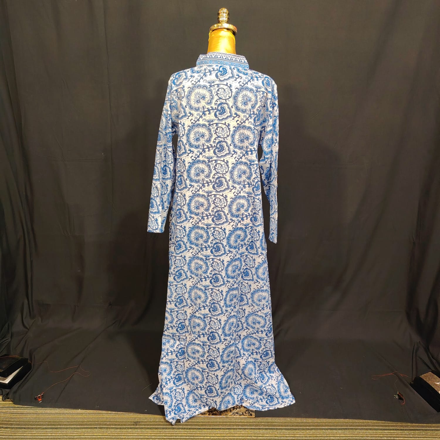 S-M Teena Cotton Printed Dress 57" Long Jalabiya