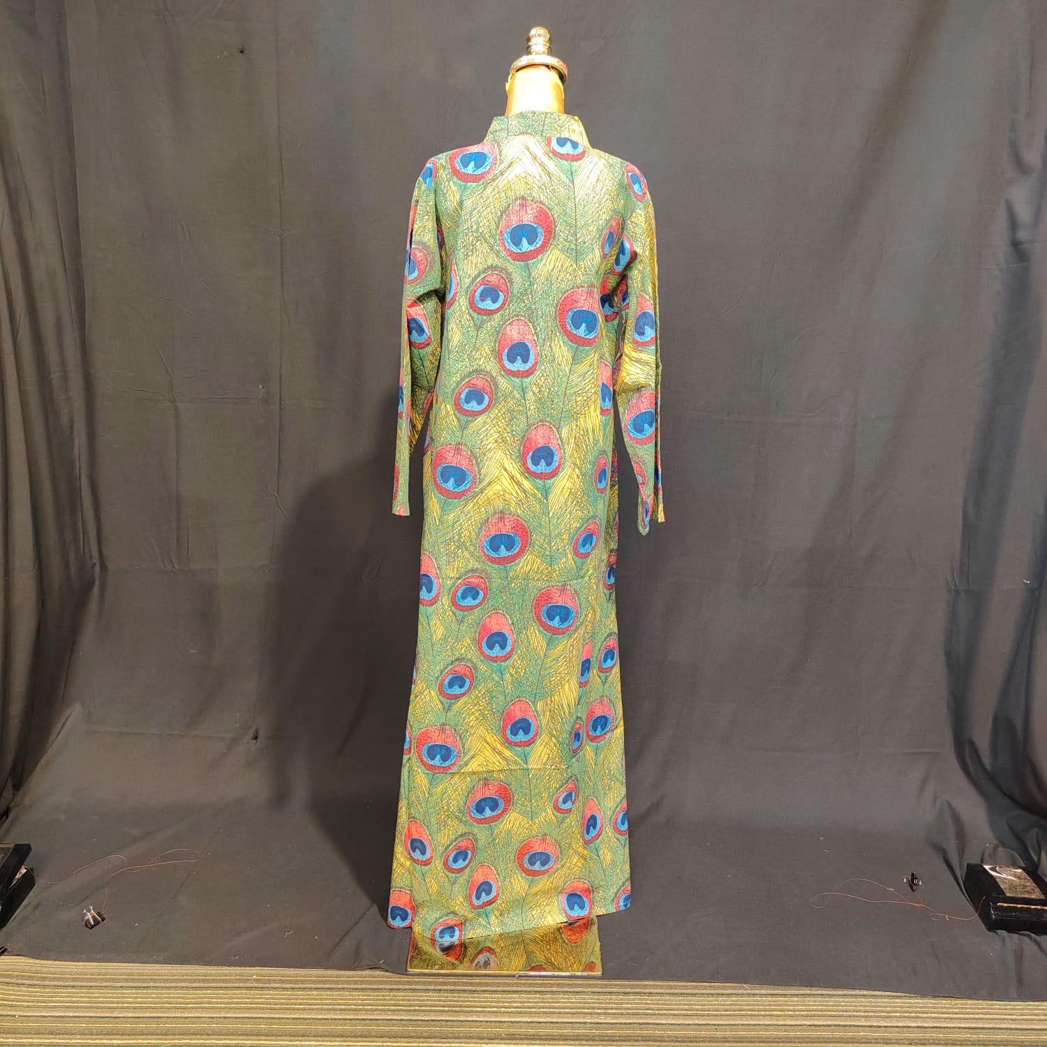 S-M Teena Cotton Printed Dress 57" Long Jalabiya