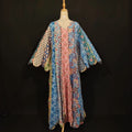 L-XL Meher Multi Printed Cotton Dress 57" Long Jalabiya TN 190