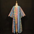 L-XL Meher Multi Printed Cotton Dress 57" Long Jalabiya TN 191