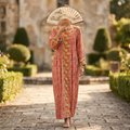 S/M Aafreen Printed Cotton Dress 57" Long Jalabiya TN 220