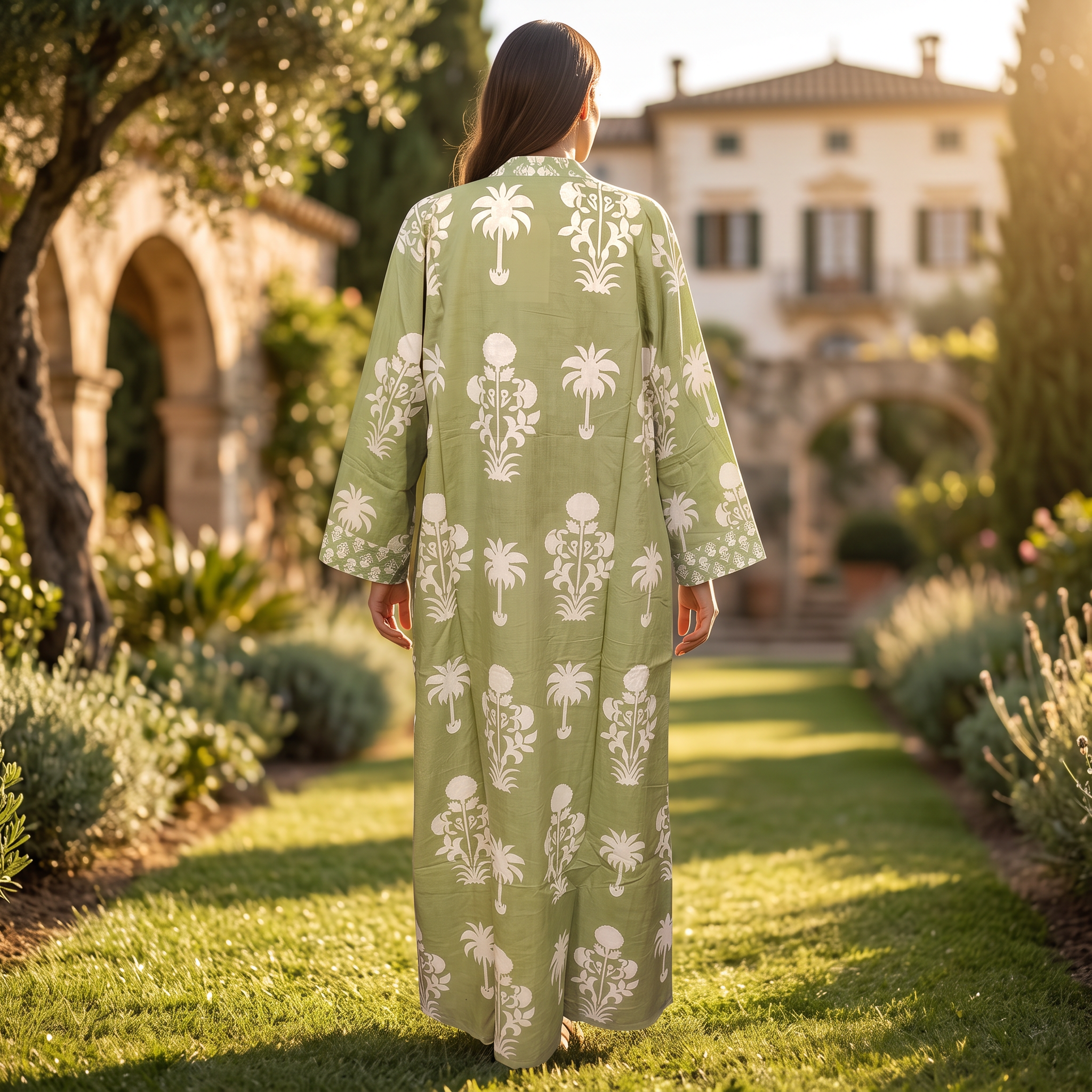 XS-S Cotton Abaya & Inner Set length 54” Long With Sheila TN 414
