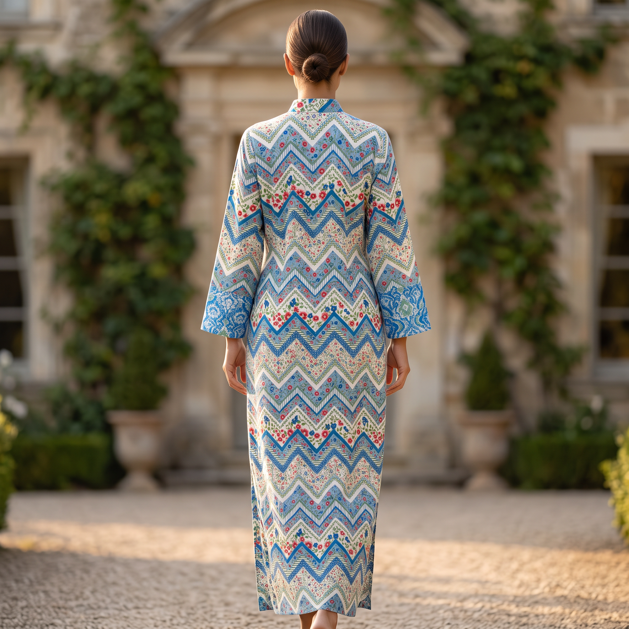 L-XL Cotton Abaya & Inner Set length 57” Long With Sheila TN 426