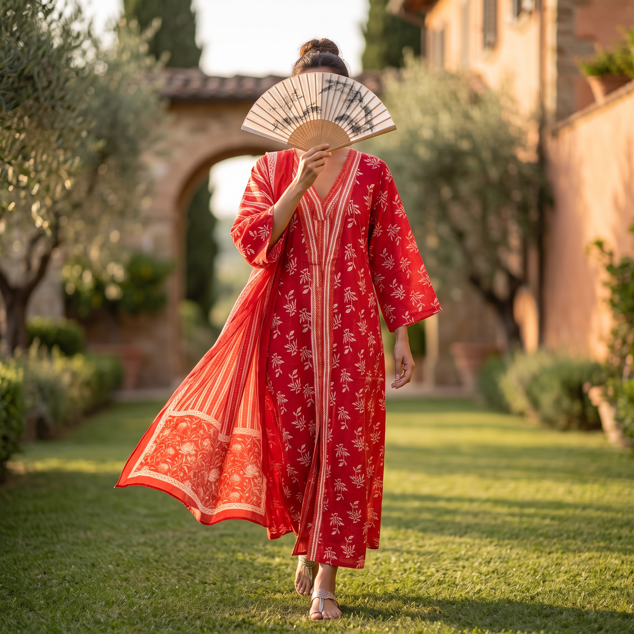 L-XL Cotton Abaya & Inner Set length 57” Long With Sheila TN 434