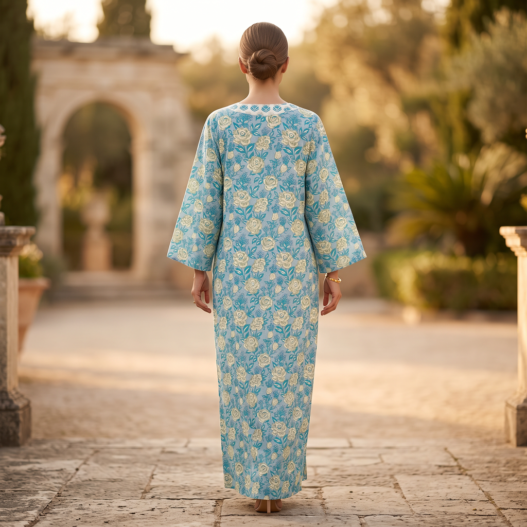 XS-S Cotton Abaya & Inner Set length 54” Long With Sheila TN 438