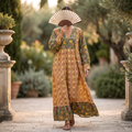 2XL/3XL Yamana Printed Cotton Dress 57" Long Jalabiya TN 663