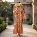 2XL-3XL Crystal Goya Printed Cotton Dress 57" Long Jalabiya TN 672