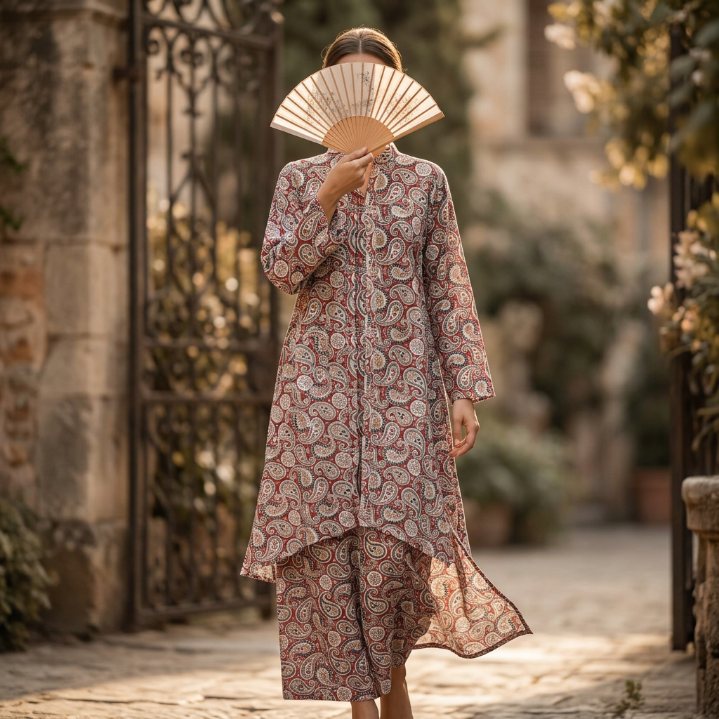 L-XL 2 Piece Set Co_Ord_Set Rasha Pure Cotton Dress Jalabiya TN 683