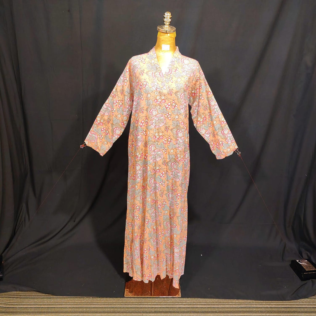 XS-S Teena Cotton Printed Dress 54" Long Jalabiya
