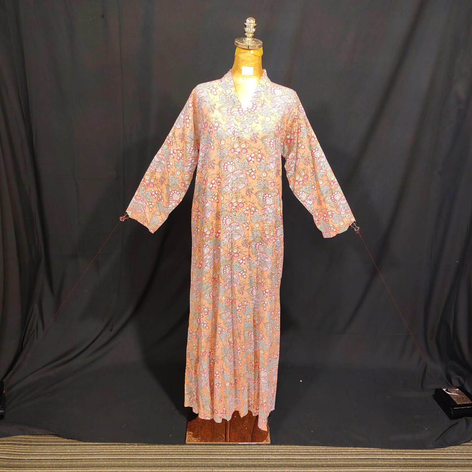 XS-S Teena Cotton Printed Dress 54" Long Jalabiya