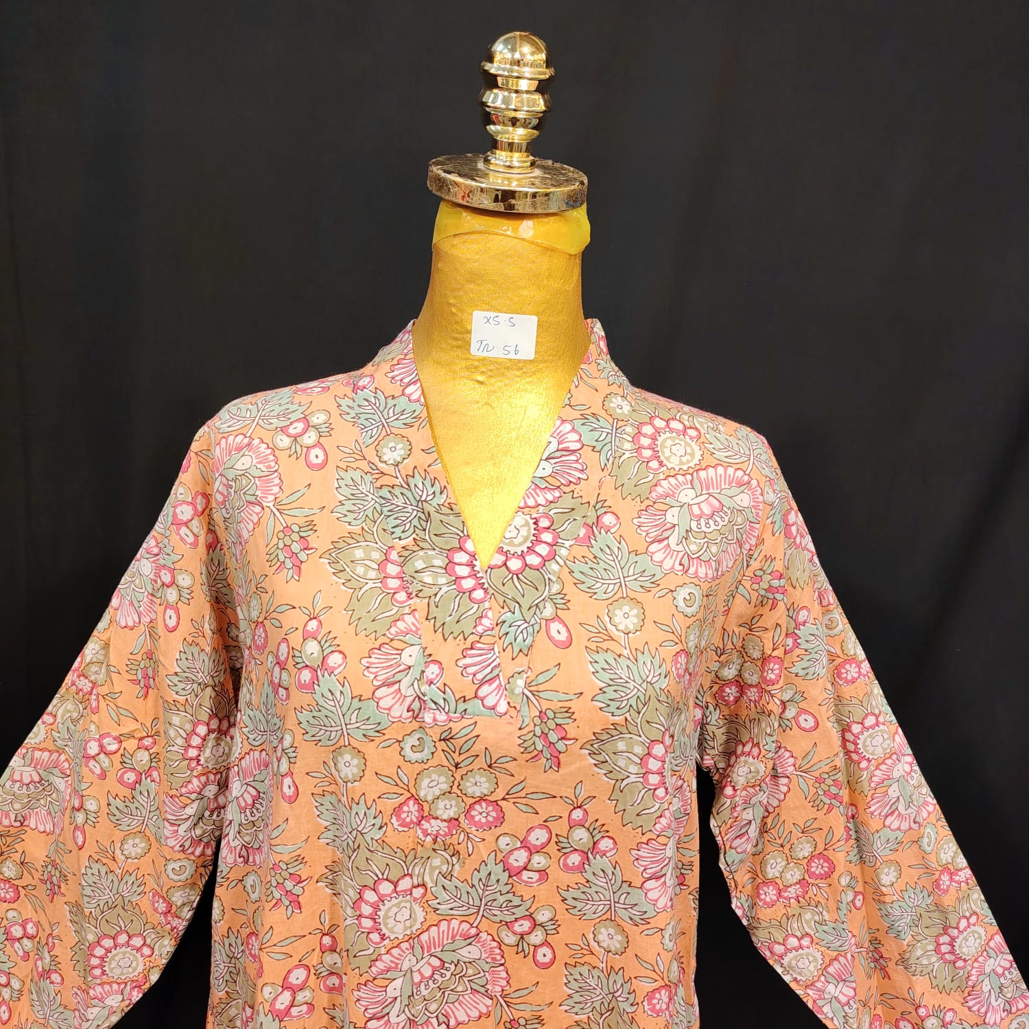 XS-S Teena Cotton Printed Dress 54" Long Jalabiya