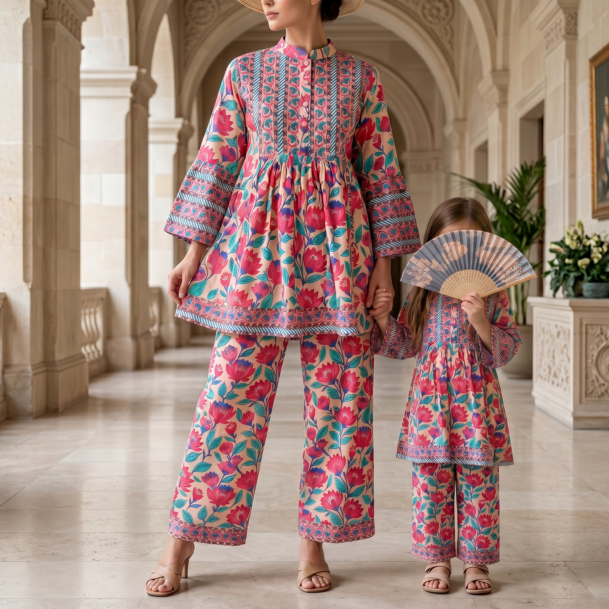Baria Co-ord Set Cotton Dress Jalabiya