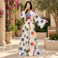 S/M Zayna Printed Cotton Long Dress Jalabiya – 57