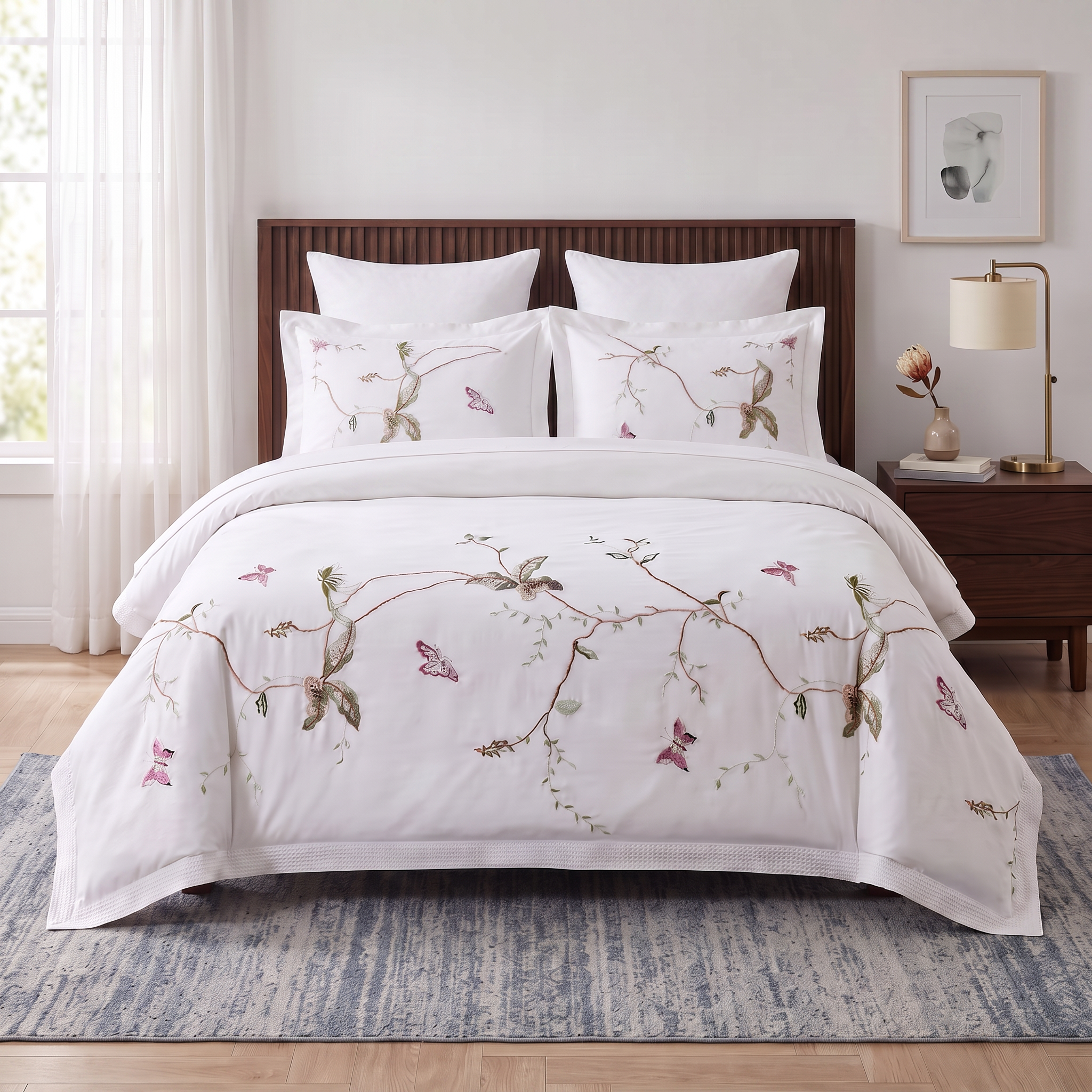 Premium Embroidered Duvet Set 6 Pcs