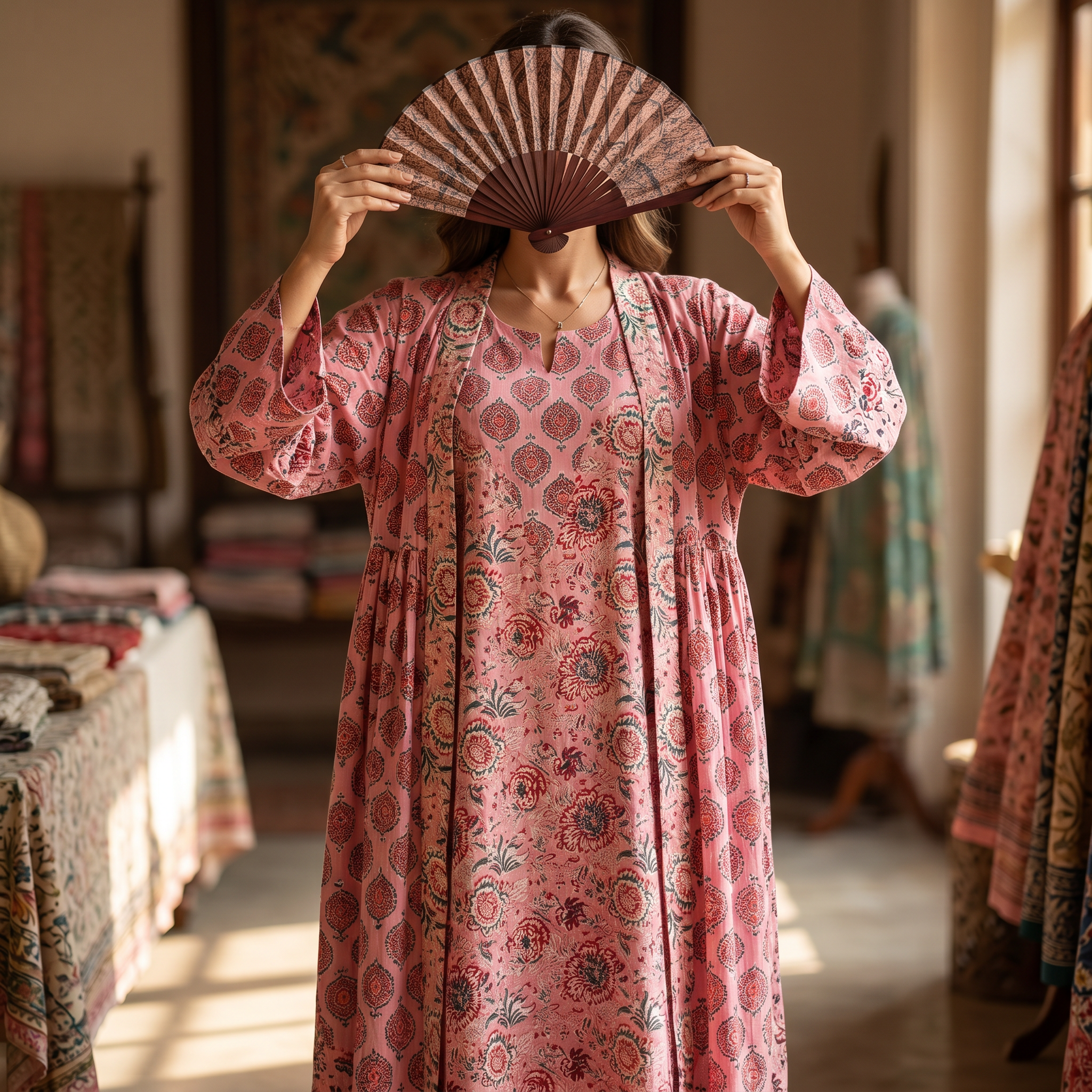 Abaya With Sheila Cotton Dress Jalabiya