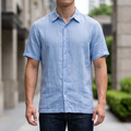 S Size Luxury Linen Short Sleeve Shirt