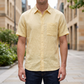 M Size Luxury Linen Short Sleeve Shirt