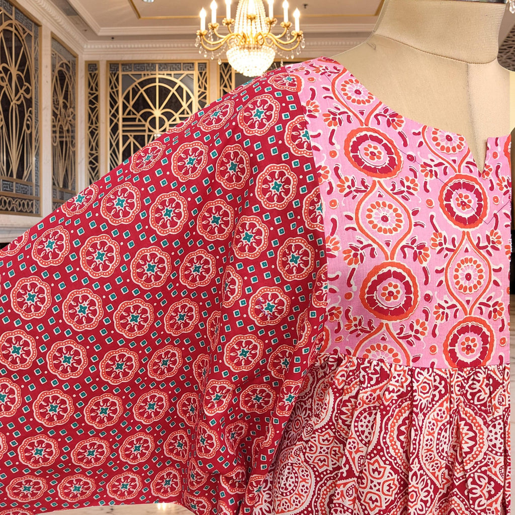 2 Pcs Co-ord Set Gohar Cotton Dress Jalabiya