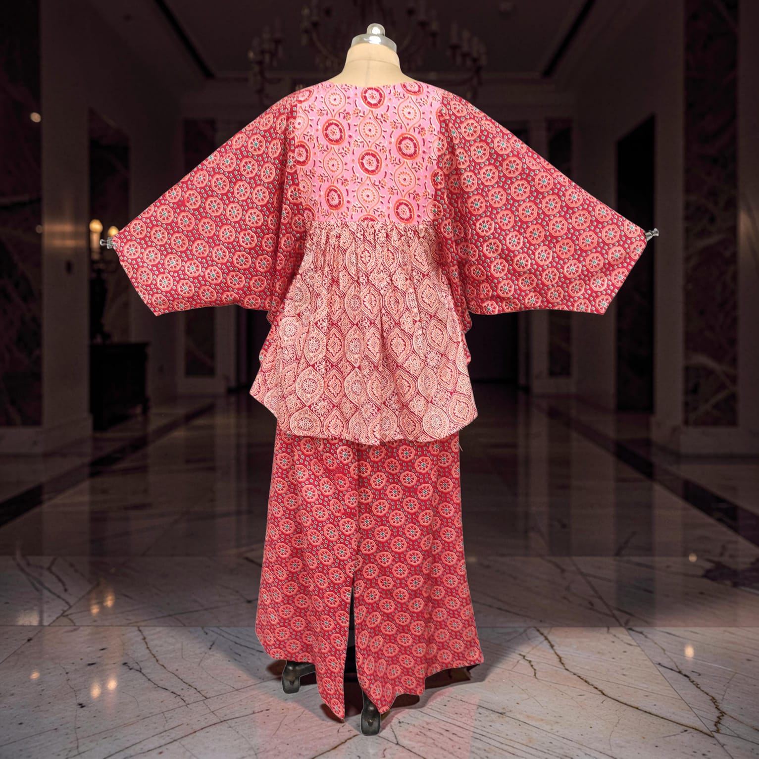 2 Pcs Co-ord Set Gohar Cotton Dress Jalabiya