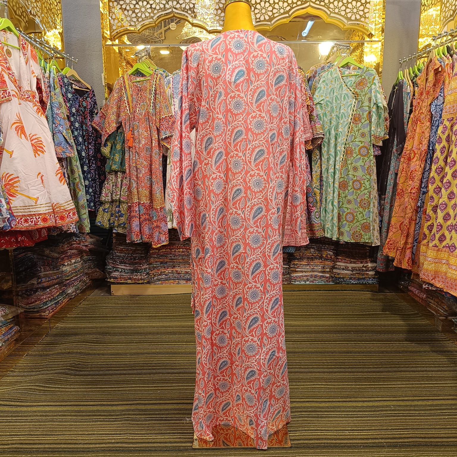 L-XL Qifa Cotton Dress Jalabiya 57" Long TN66