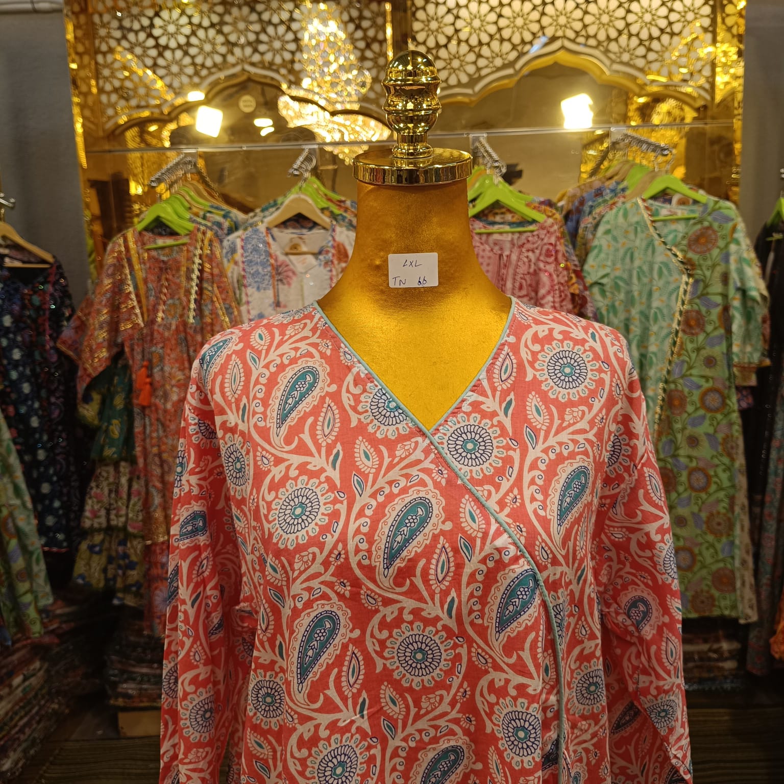 L-XL Qifa Cotton Dress Jalabiya 57" Long TN66