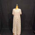 L/XL Special Printed Cotton Dress 57" Long Jalabiya TN 113