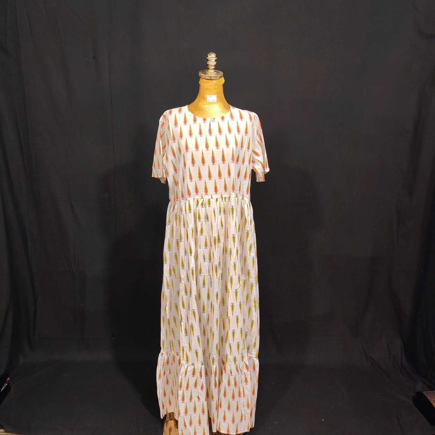 L/XL Special Printed Cotton Dress 57" Long Jalabiya TN 113